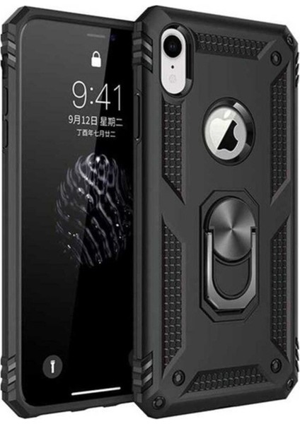 Apple iPhone Xr Uyumlu Kılıf Zore Vega Kapak, Siyah
