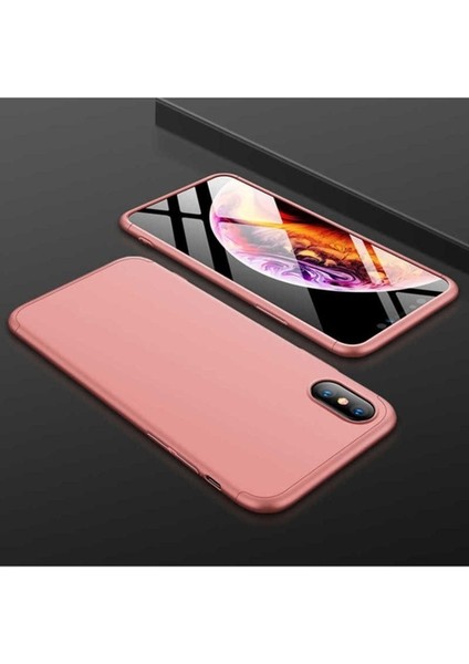 Apple iPhone Xs Max Uyumlu Kılıf Zore Ays Kapak, Rose Gold