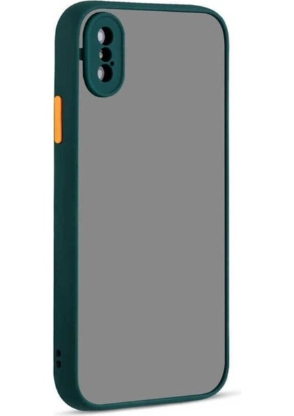 Apple iPhone Xs Max Uyumlu Kılıf Zore Hux Kapak, Koyu Yeşil