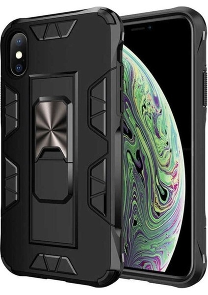 Apple iPhone Xs Max Uyumlu Kılıf Zore Volve Kapak, Siyah