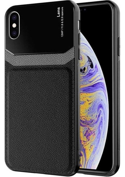 Apple iPhone Xs Max Uyumlu Kılıf Zore Emiks Kapak, Siyah