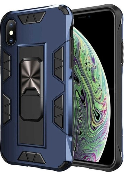 Apple iPhone Xs Max Uyumlu Kılıf Zore Volve Kapak, Lacivert