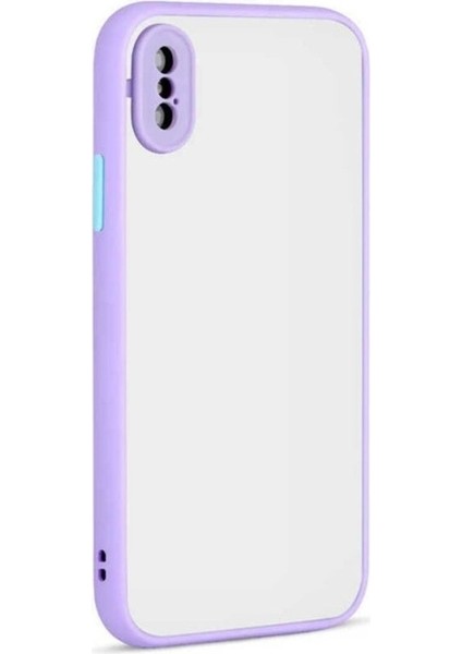 Apple iPhone Xs Uyumlu Kılıf Zore Hux Kapak, Lila