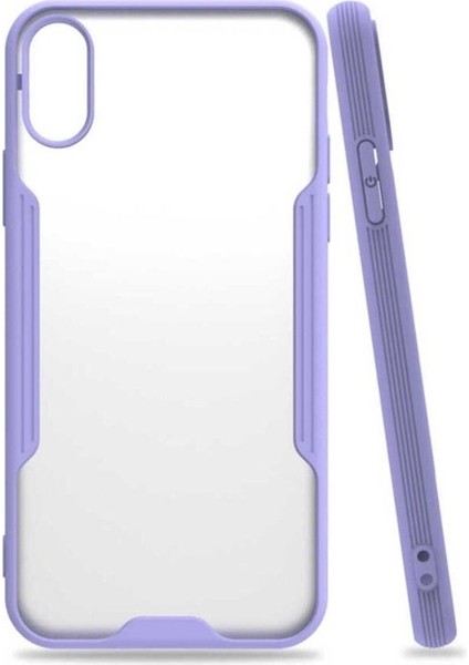 Apple iPhone Xs Uyumlu Kılıf Zore Parfe Kapak, Mor
