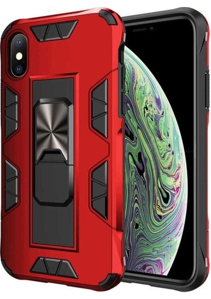 Apple iPhone Xs Uyumlu Kılıf Zore Volve Kapak, Kırmızı