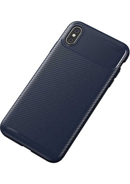 Apple iPhone Xs Uyumlu Kılıf Zore Negro Silikon Kapak, Lacivert
