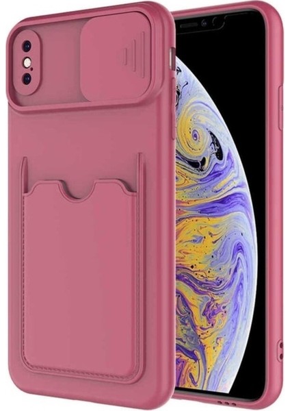 Apple iPhone Xs Uyumlu Kılıf Zore Kartix Kapak, Koyu Mor