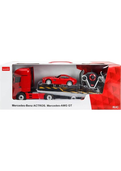 R/C Uzaktan Kumandalı Mercedes Actros Tır + AMG GT Araba 10889 Kırmızı modelleri