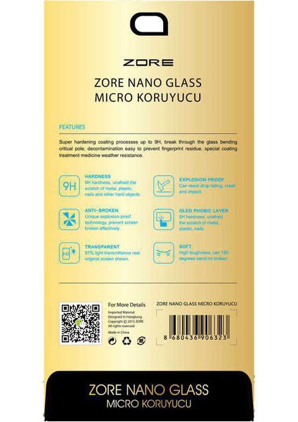 Casper Via A1 Plus Uyumlu Zore Nano Micro Temperli Ekran Koruyucu