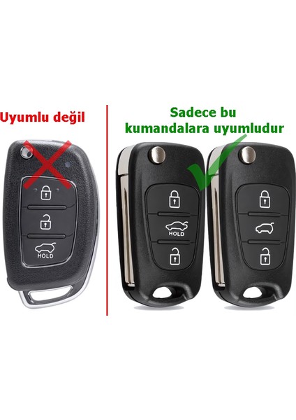 Hyundai Accent I20 I30 IX35 Uyumlu Anahtar Kabı Kumanda Kabı Oto Anahtarlık Vidalı Logolu indirimleri