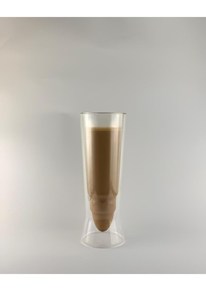 Cam Bardak - El Yakmayan Dekoratif Bardak - Double Wall - 370 ml