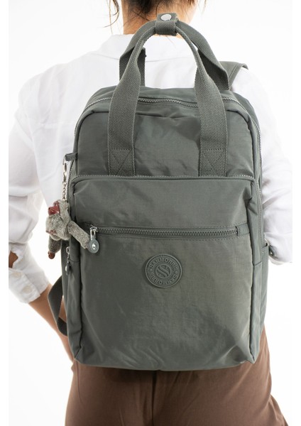 Sanmorris Unisex Suya Dayanıklı Krinkıl Kumaş Çok Gözlü Büyük Boy Laptop Okul ve Sırt Çantası fiyatları