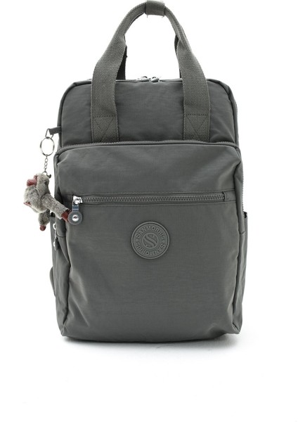 Sanmorris Unisex Suya Dayanıklı Krinkıl Kumaş Çok Gözlü Büyük Boy Laptop Okul ve Sırt Çantası modelleri