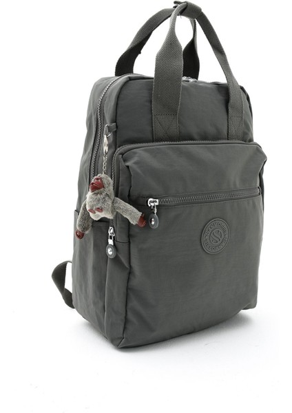 Sanmorris Unisex Suya Dayanıklı Krinkıl Kumaş Çok Gözlü Büyük Boy Laptop Okul ve Sırt Çantası fırsatları