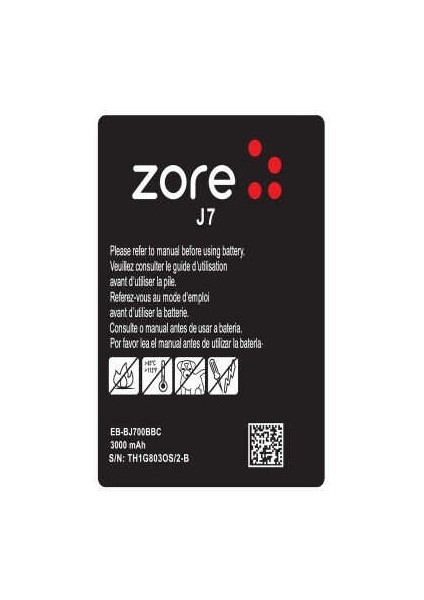 Galaxy J7 3000 Mah Zore Quality Batarya