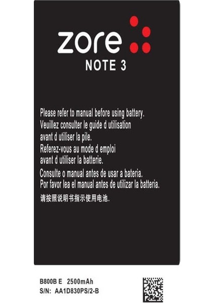 Galaxy Note 3 2800 Mah Zore Quality Batarya