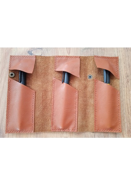 Gerçek Deri Tamamen El Emeği Özel Kalemleriniz Için Kalemlik Kalemkutu 8 x 18 cm 15T2 modelleri