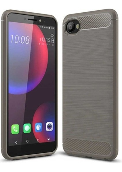 Htc Desire 12 Uyumlu Kılıf Zore Room Silikon Kapak, Gri
