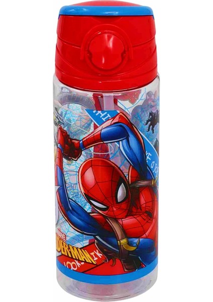 Lisanslı Pipetli Plastik Matara 500 ml Kırmızı (OTTO-42532)