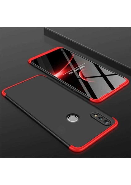 Huawei Honor Play Uyumlu Kılıf Zore Ays Kapak, Siyah-Kırmızı