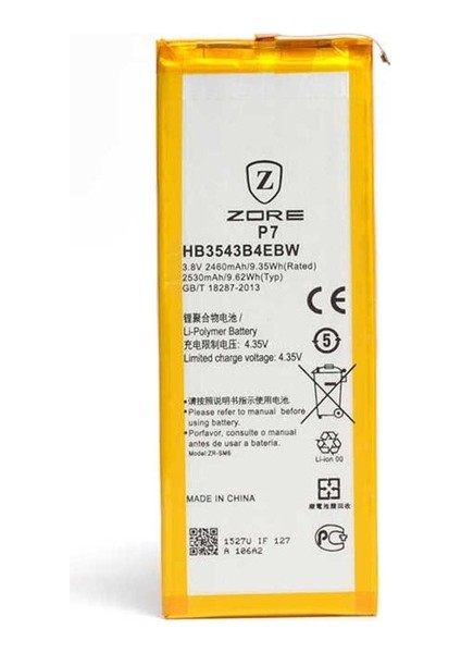 Huawei Ascend P7 Uyumlu Zore Tam Orjinal Batarya