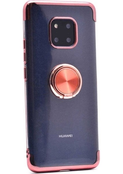 Huawei Mate 20 Pro Uyumlu Kılıf Zore Gess Silikon, Rose Gold