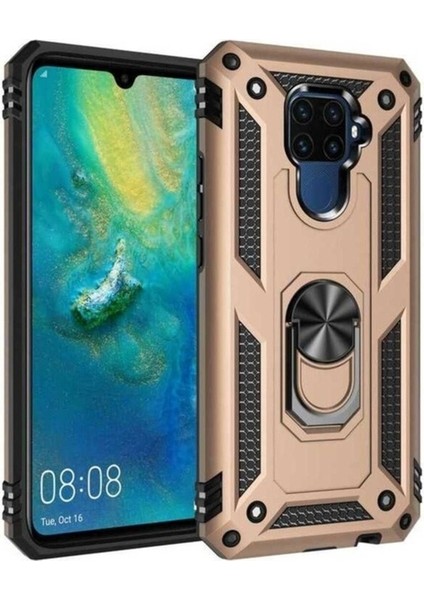 Huawei Mate 30 Lite Uyumlu Kılıf Zore Vega Kapak, Gold