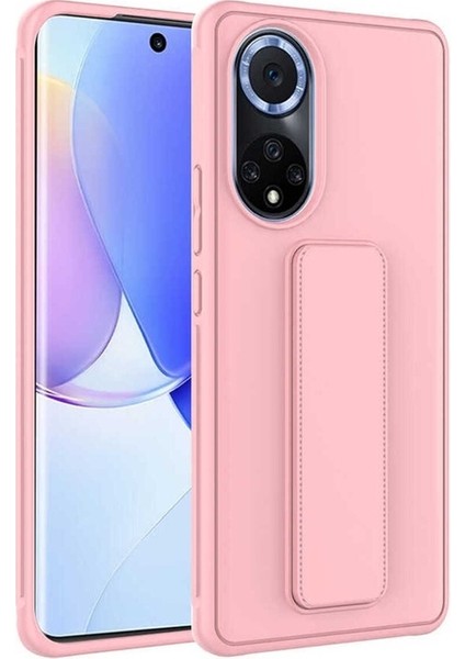 Huawei Nova 9 Uyumlu Kılıf Zore Qstand Kapak, Pembe