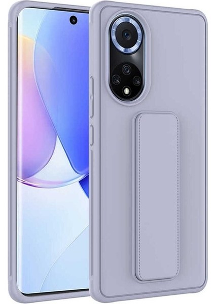 Huawei Nova 9 Uyumlu Kılıf Zore Qstand Kapak, Gri