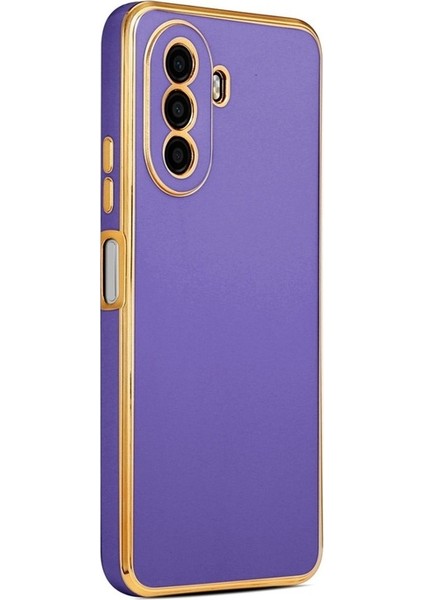 Huawei Nova Y70 Uyumlu Kılıf Zore Bark Kapak, Derin Mor