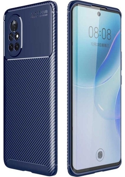 Huawei Nova 8i Uyumlu Kılıf Zore Negro Silikon Kapak, Lacivert