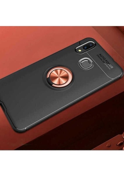 Huawei P Smart 2019 Uyumlu Kılıf Zore Ravel Silikon Kapak, Siyah-Rose Gold