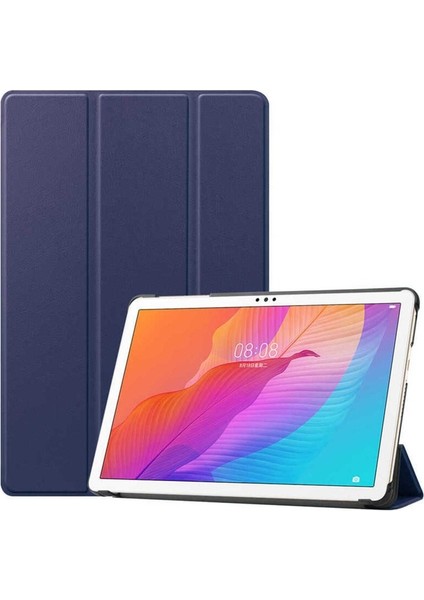 Huawei Matepad T10S Uyumlu Zore Smart Cover Standlı 1-1 Kılıf, Lacivert