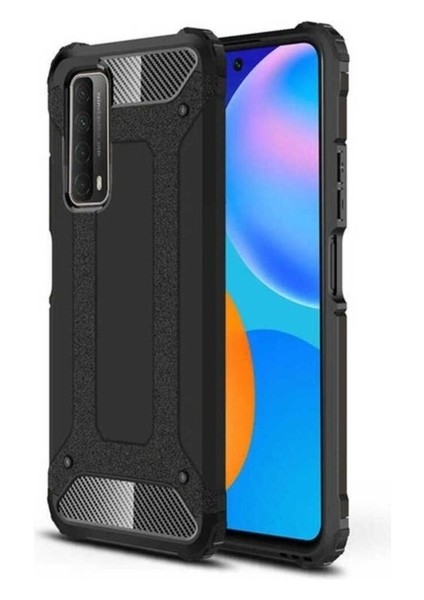 Huawei P Smart 2021 Uyumlu Kılıf Zore Crash Silikon Kapak, Siyah