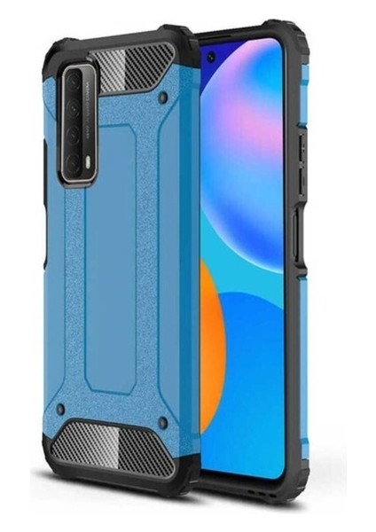 Huawei P Smart 2021 Uyumlu Kılıf Zore Crash Silikon Kapak, Mavi