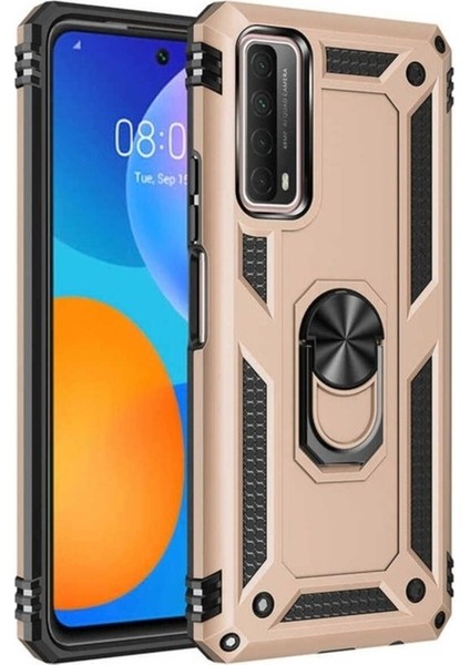 Huawei P Smart 2021 Uyumlu Kılıf Zore Vega Kapak, Gold