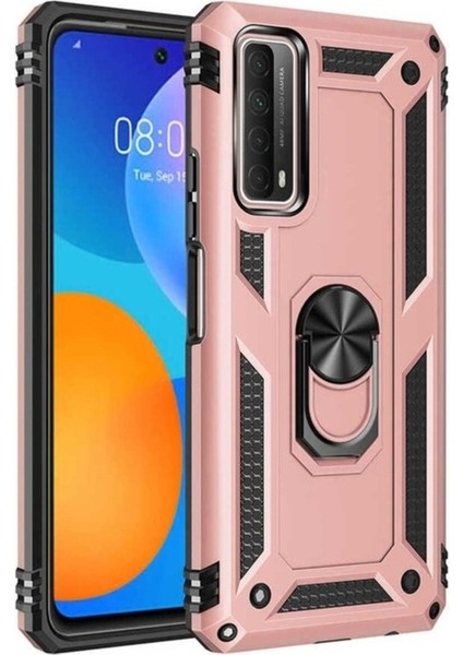 Huawei P Smart 2021 Uyumlu Kılıf Zore Vega Kapak, Rose Gold