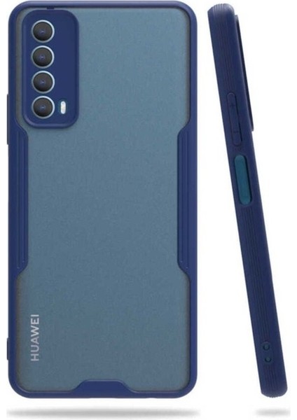 Huawei P Smart 2021 Uyumlu Kılıf Zore Parfe Kapak, Lacivert