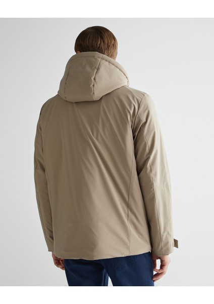 Erkek Bej Kapüşonlu Logolu Mont 7123301T.261 fiyatları