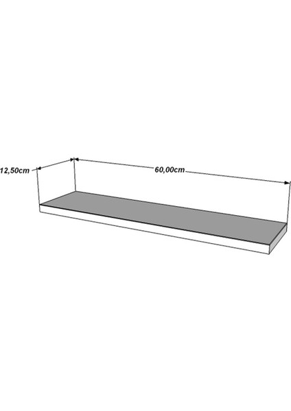 Uçan Raf Tekli 60 Cm Beyaz