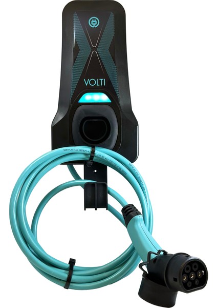 Elektrikli Araç Şarj Istasyonu - Tip-2, 7.4 Kw, 32a, 230v Ac, Düz Kablo, Togg/tesla Uyumlu