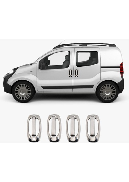 Fiat Fiorino 2008 ve Üzeri Krom Kapı Kolu ve Çerçeve Paslanmaz Çelik