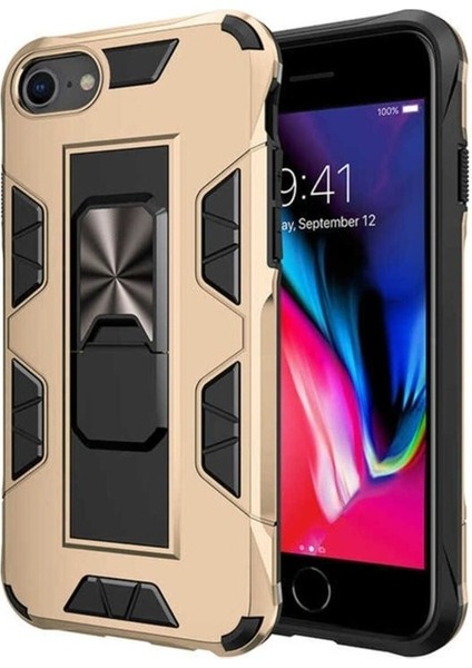 Apple iPhone Se 2020 Uyumlu Kılıf Zore Volve Kapak, Gold