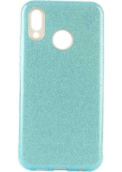 Huawei P20 Lite Uyumlu Kılıf Zore Shining Silikon, Mavi
