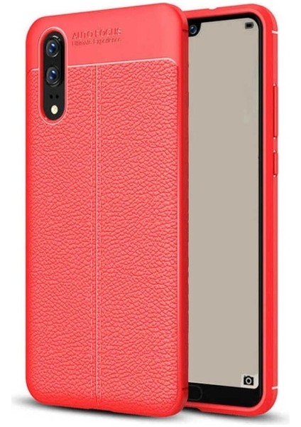 Huawei P20 Uyumlu Kılıf Zore Niss Silikon Kapak, Kırmızı