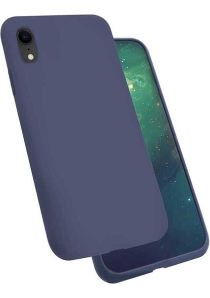 Apple iPhone Xr Uyumlu Kılıf Zore Silk Silikon, Lacivert
