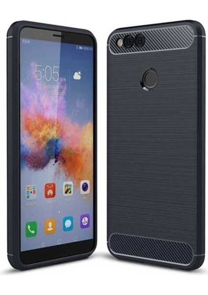 Huawei Honor 7x Uyumlu Kılıf Zore Room Silikon Kapak, Lacivert