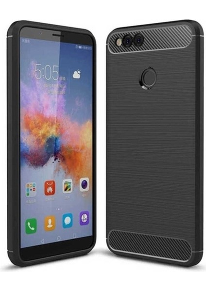 Huawei Honor 7x Uyumlu Kılıf Zore Room Silikon Kapak, Siyah