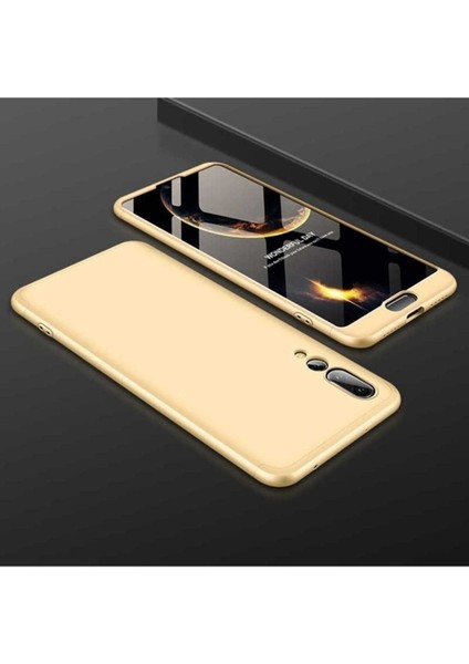 Huawei P20 Pro Uyumlu Kılıf Zore Ays Kapak, Gold