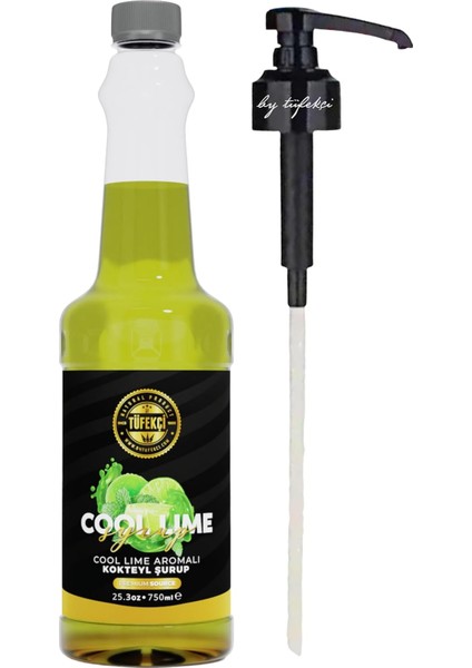 By Tüfekçi Cool Lime Konsantresi Kokteyl Şurup 750ML ve Şurup Pompası Avantajlı Set